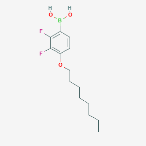 molecular formula C14H21BF2O3 B048095 (2,3-Difluoro-4-(octyloxy)phenyl)boronic acid CAS No. 121219-22-5