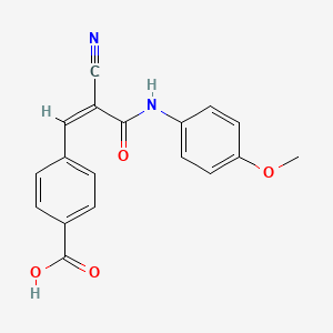 molecular formula C18H14N2O4 B4809522 4-{2-cyano-3-[(4-methoxyphenyl)amino]-3-oxo-1-propen-1-yl}benzoic acid 