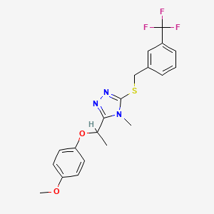 3-[1-(4-methoxyphenoxy)ethyl]-4-methyl-5-{[3-(trifluoromethyl)benzyl]thio}-4H-1,2,4-triazole