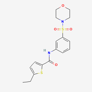 molecular formula C17H20N2O4S2 B4809549 5-ethyl-N-[3-(4-morpholinylsulfonyl)phenyl]-2-thiophenecarboxamide 