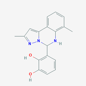 molecular formula C18H17N3O2 B480955 3-(2,7-Dimethyl-5,6-dihydro-pyrazolo[1,5-c]quinazolin-5-yl)-benzene-1,2-diol 