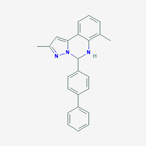 molecular formula C24H21N3 B480956 5-[1,1'-Biphenyl]-4-yl-2,7-dimethyl-5,6-dihydropyrazolo[1,5-c]quinazoline 