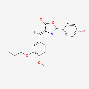 molecular formula C20H18FNO4 B4809561 2-(4-fluorophenyl)-4-(4-methoxy-3-propoxybenzylidene)-1,3-oxazol-5(4H)-one 