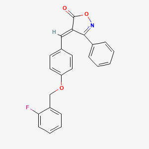 4-{4-[(2-fluorobenzyl)oxy]benzylidene}-3-phenyl-5(4H)-isoxazolone