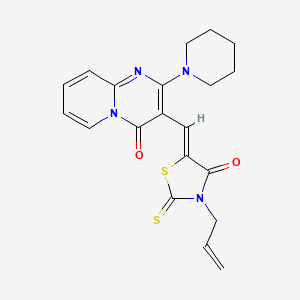 molecular formula C20H20N4O2S2 B4809587 3-[(3-allyl-4-oxo-2-thioxo-1,3-thiazolidin-5-ylidene)methyl]-2-(1-piperidinyl)-4H-pyrido[1,2-a]pyrimidin-4-one 