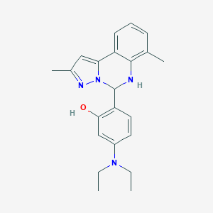 5-(Diethylamino)-2-(2,7-dimethyl-5,6-dihydropyrazolo[1,5-c]quinazolin-5-yl)phenol
