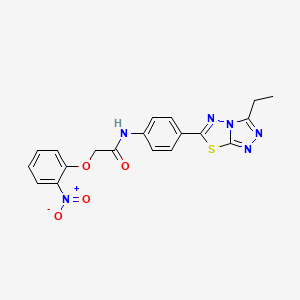 N-[4-(3-ethyl[1,2,4]triazolo[3,4-b][1,3,4]thiadiazol-6-yl)phenyl]-2-(2-nitrophenoxy)acetamide