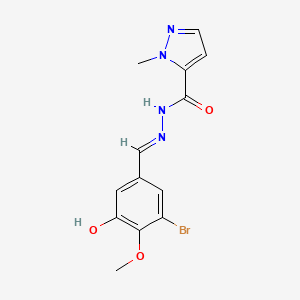 molecular formula C13H13BrN4O3 B4809619 N'-(3-bromo-5-hydroxy-4-methoxybenzylidene)-1-methyl-1H-pyrazole-5-carbohydrazide 