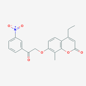 4-ethyl-8-methyl-7-[2-(3-nitrophenyl)-2-oxoethoxy]-2H-chromen-2-one