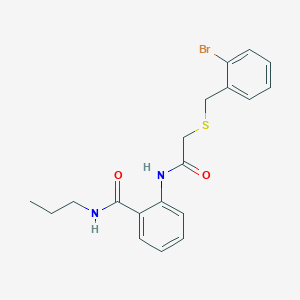 2-({[(2-bromobenzyl)thio]acetyl}amino)-N-propylbenzamide