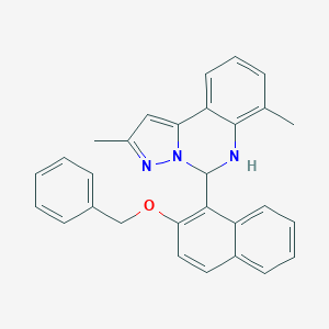 molecular formula C29H25N3O B480964 5-[2-(Benzyloxy)-1-naphthyl]-2,7-dimethyl-5,6-dihydropyrazolo[1,5-c]quinazoline 