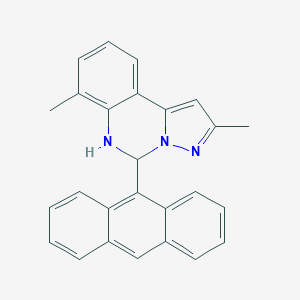 molecular formula C26H21N3 B480965 5-(9-Anthryl)-2,7-dimethyl-5,6-dihydropyrazolo[1,5-c]quinazoline 