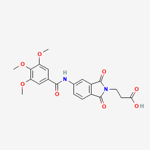 3-{1,3-dioxo-5-[(3,4,5-trimethoxybenzoyl)amino]-1,3-dihydro-2H-isoindol-2-yl}propanoic acid