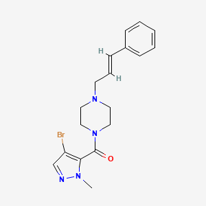 1-[(4-bromo-1-methyl-1H-pyrazol-5-yl)carbonyl]-4-(3-phenyl-2-propen-1-yl)piperazine