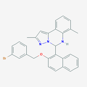 molecular formula C29H24BrN3O B480966 3-Bromobenzyl 1-(2,7-dimethyl-5,6-dihydropyrazolo[1,5-c]quinazolin-5-yl)-2-naphthyl ether 