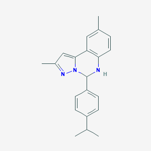 molecular formula C21H23N3 B480967 5-(4-Isopropylphenyl)-2,9-dimethyl-5,6-dihydropyrazolo[1,5-c]quinazoline 