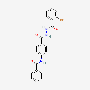 molecular formula C21H16BrN3O3 B4809671 N-(4-{[2-(2-bromobenzoyl)hydrazino]carbonyl}phenyl)benzamide 