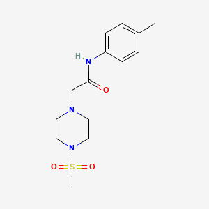 N-(4-methylphenyl)-2-[4-(methylsulfonyl)-1-piperazinyl]acetamide