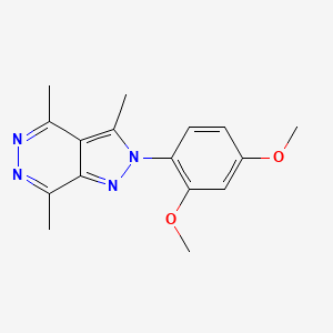 molecular formula C16H18N4O2 B4809702 2-(2,4-dimethoxyphenyl)-3,4,7-trimethyl-2H-pyrazolo[3,4-d]pyridazine 