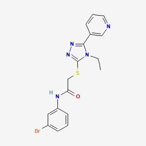 molecular formula C17H16BrN5OS B4809707 N-(3-bromophenyl)-2-{[4-ethyl-5-(3-pyridinyl)-4H-1,2,4-triazol-3-yl]thio}acetamide CAS No. 585553-85-1