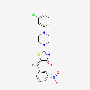 2-[4-(3-chloro-4-methylphenyl)-1-piperazinyl]-5-(3-nitrobenzylidene)-1,3-thiazol-4(5H)-one