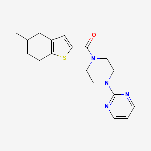 2-{4-[(5-methyl-4,5,6,7-tetrahydro-1-benzothien-2-yl)carbonyl]-1-piperazinyl}pyrimidine