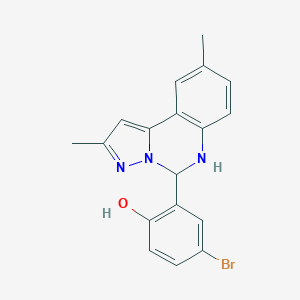 4-BROMO-2-{2,9-DIMETHYL-5H,6H-PYRAZOLO[1,5-C]QUINAZOLIN-5-YL}PHENOL