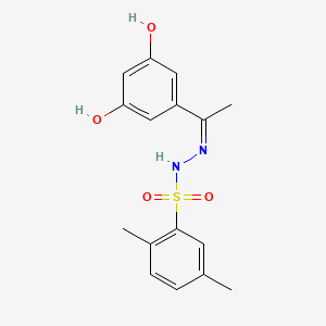 N'-[1-(3,5-dihydroxyphenyl)ethylidene]-2,5-dimethylbenzenesulfonohydrazide