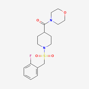 4-{1-[(2-FLUOROPHENYL)METHANESULFONYL]PIPERIDINE-4-CARBONYL}MORPHOLINE