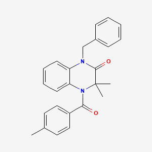 1-benzyl-3,3-dimethyl-4-(4-methylbenzoyl)-3,4-dihydro-2(1H)-quinoxalinone