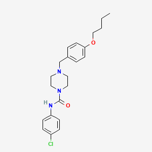 4-[(4-butoxyphenyl)methyl]-N-(4-chlorophenyl)piperazine-1-carboxamide