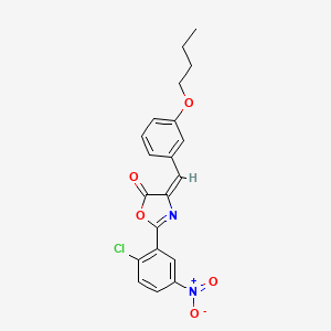 4-(3-butoxybenzylidene)-2-(2-chloro-5-nitrophenyl)-1,3-oxazol-5(4H)-one