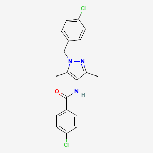 4-chloro-N-[1-(4-chlorobenzyl)-3,5-dimethyl-1H-pyrazol-4-yl]benzamide