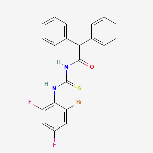 N-{[(2-bromo-4,6-difluorophenyl)amino]carbonothioyl}-2,2-diphenylacetamide