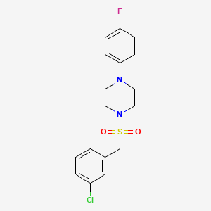 1-[(3-CHLOROPHENYL)METHANESULFONYL]-4-(4-FLUOROPHENYL)PIPERAZINE