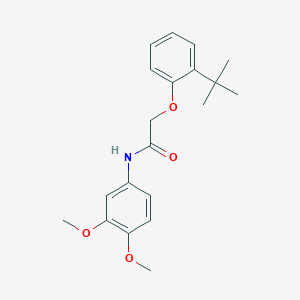 2-(2-tert-butylphenoxy)-N-(3,4-dimethoxyphenyl)acetamide