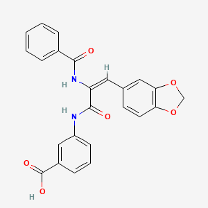 3-{[3-(1,3-benzodioxol-5-yl)-2-(benzoylamino)acryloyl]amino}benzoic acid