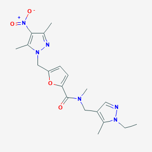 5-[(3,5-dimethyl-4-nitro-1H-pyrazol-1-yl)methyl]-N-[(1-ethyl-5-methyl-1H-pyrazol-4-yl)methyl]-N-methyl-2-furamide