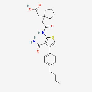 [1-(2-{[3-(aminocarbonyl)-4-(4-butylphenyl)-2-thienyl]amino}-2-oxoethyl)cyclopentyl]acetic acid