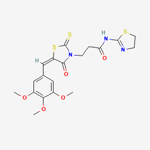 N-(4,5-dihydro-1,3-thiazol-2-yl)-3-[4-oxo-2-thioxo-5-(3,4,5-trimethoxybenzylidene)-1,3-thiazolidin-3-yl]propanamide