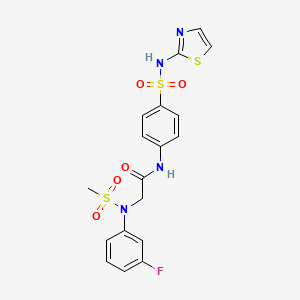 N~2~-(3-fluorophenyl)-N~2~-(methylsulfonyl)-N~1~-{4-[(1,3-thiazol-2-ylamino)sulfonyl]phenyl}glycinamide