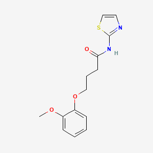 molecular formula C14H16N2O3S B4809878 4-(2-methoxyphenoxy)-N-1,3-thiazol-2-ylbutanamide 