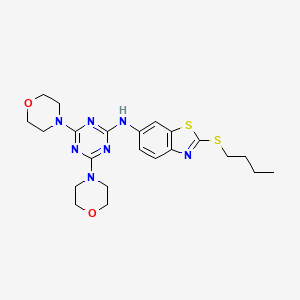 2-(butylthio)-N-(4,6-di-4-morpholinyl-1,3,5-triazin-2-yl)-1,3-benzothiazol-6-amine