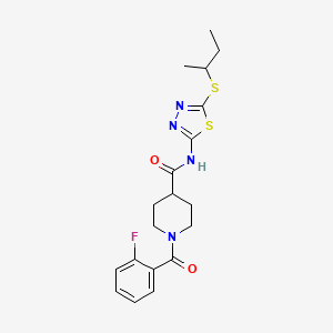 N-[5-(sec-butylthio)-1,3,4-thiadiazol-2-yl]-1-(2-fluorobenzoyl)-4-piperidinecarboxamide