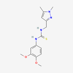 N-(3,4-dimethoxyphenyl)-N'-[(1,5-dimethyl-1H-pyrazol-3-yl)methyl]thiourea