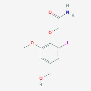 molecular formula C10H12INO4 B4809919 2-[4-(hydroxymethyl)-2-iodo-6-methoxyphenoxy]acetamide 