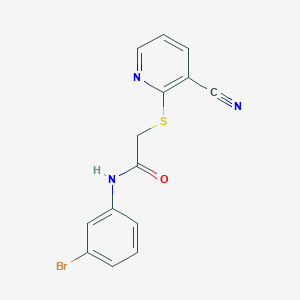 N-(3-bromophenyl)-2-[(3-cyano-2-pyridinyl)thio]acetamide