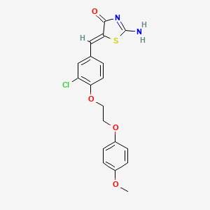 5-{3-chloro-4-[2-(4-methoxyphenoxy)ethoxy]benzylidene}-2-imino-1,3-thiazolidin-4-one