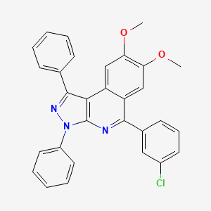 5-(3-chlorophenyl)-7,8-dimethoxy-1,3-diphenyl-3H-pyrazolo[3,4-c]isoquinoline