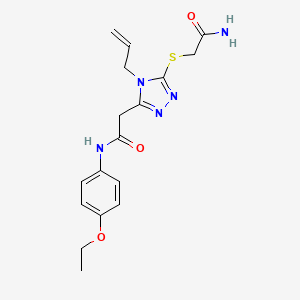 2-{4-allyl-5-[(2-amino-2-oxoethyl)thio]-4H-1,2,4-triazol-3-yl}-N-(4-ethoxyphenyl)acetamide